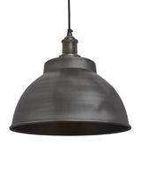 Industrial Brooklyn Dome Pewter Pendant Light by Industville - Pewter Holder