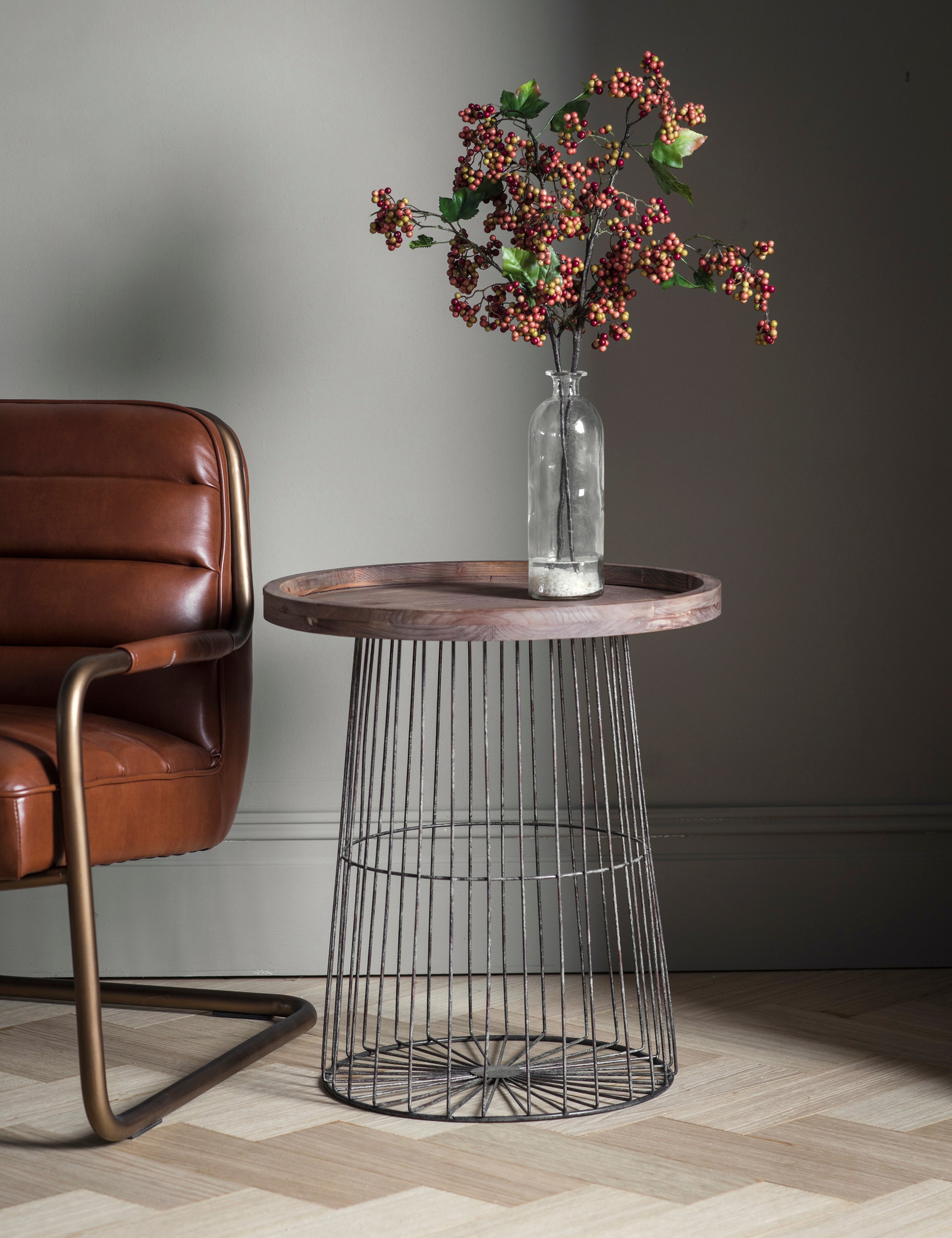 Industrial Cage Side Table – The Den & Now