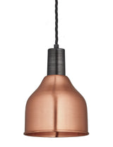 Industrial Copper Sleek Cone Pendant Light by Industville - Pewter Holder