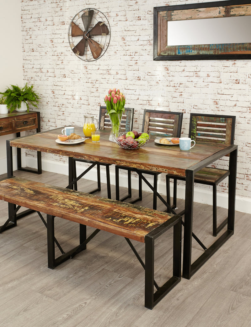 Industrial Reclaimed Dining Table – The Den Now