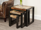 Industrial Reclaimed Side Table Trio