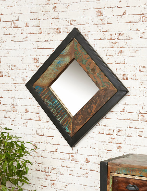 Industrial Reclaimed Square Mirror