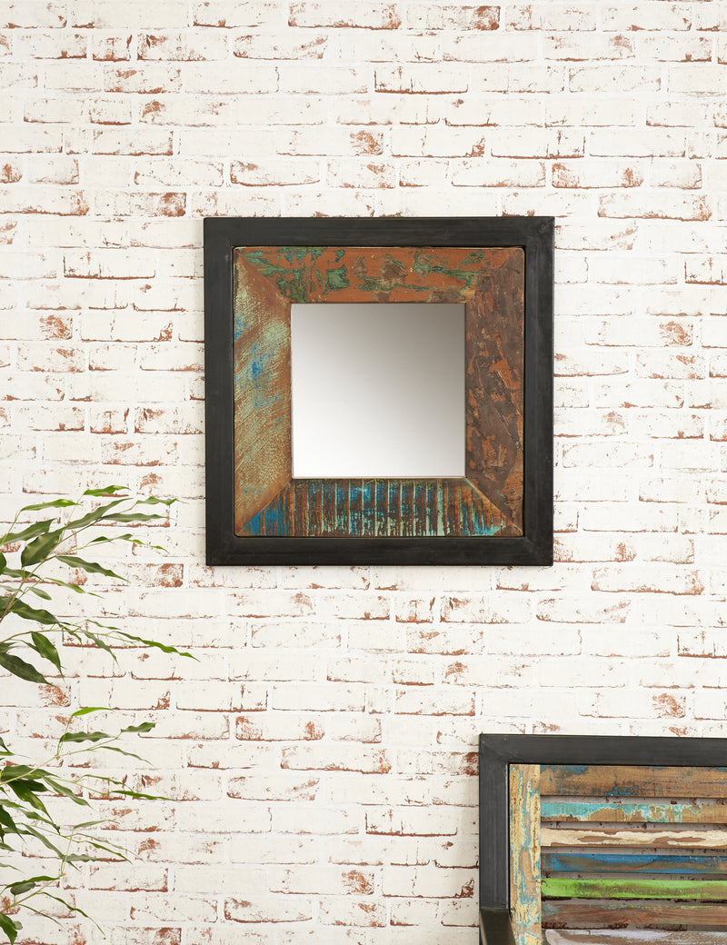 Industrial Reclaimed Square Mirror