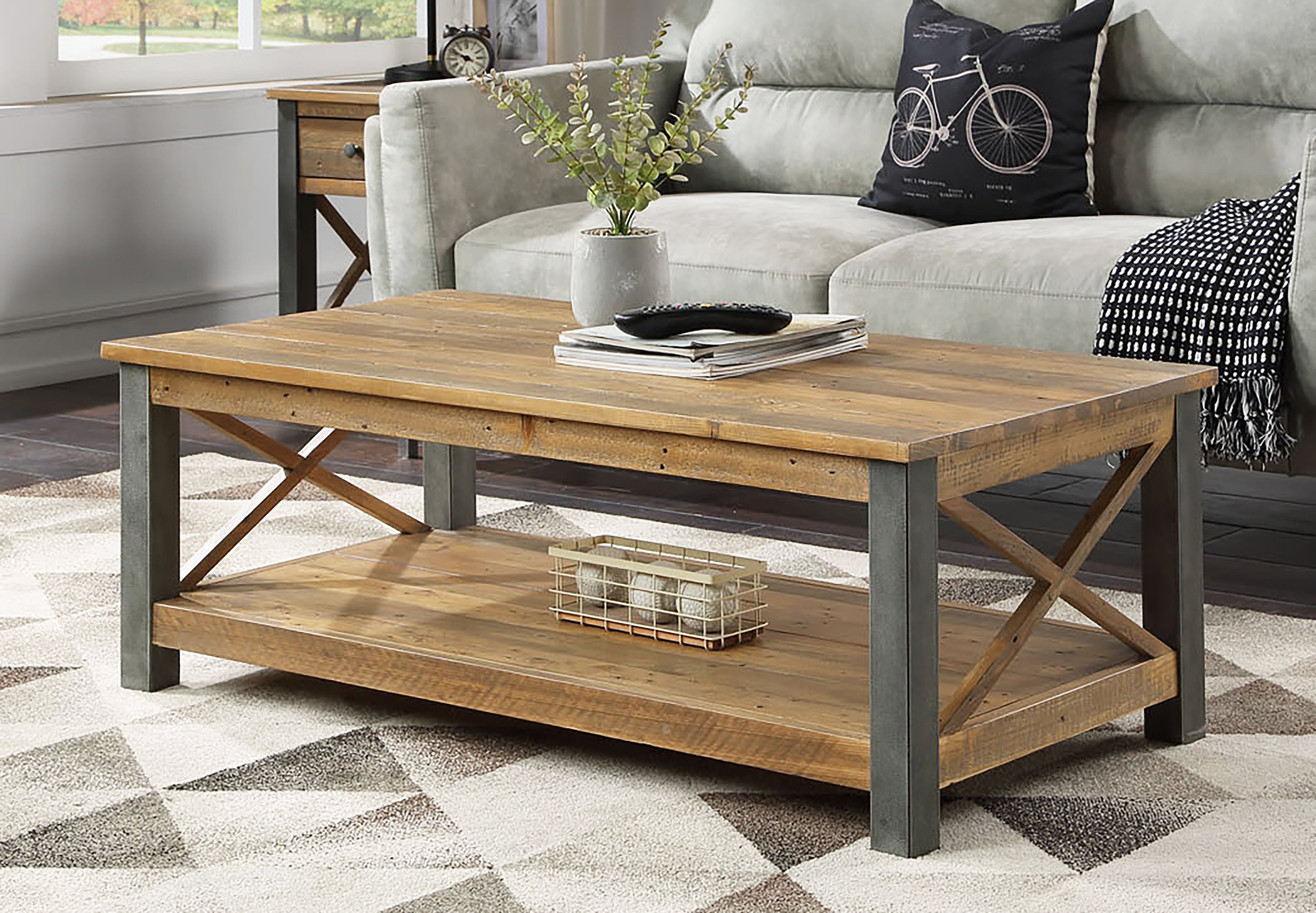 Industrial Rustic Coffee Table – The Den & Now