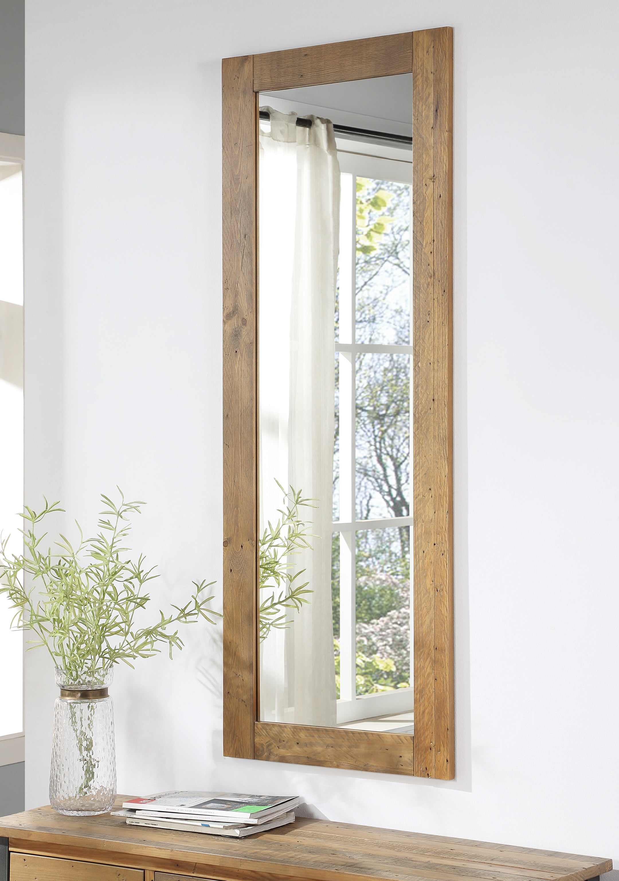 Industrial Rustic Long Wall Mirror – The Den & Now