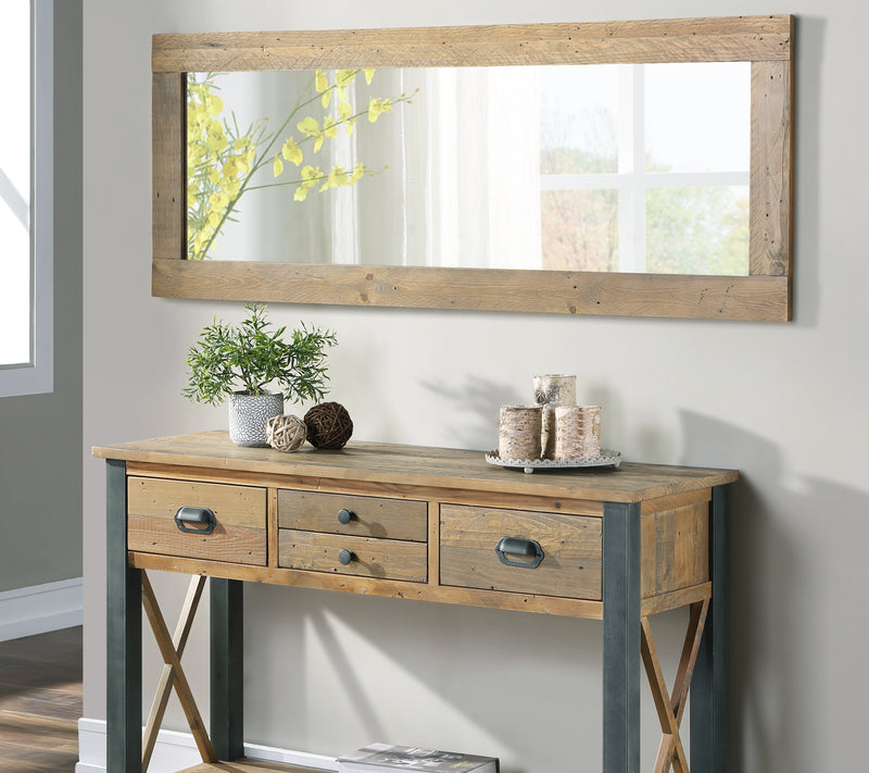 Long Rustic Mirror Industrial Rustic Long Wall Mirror – The Den & Now