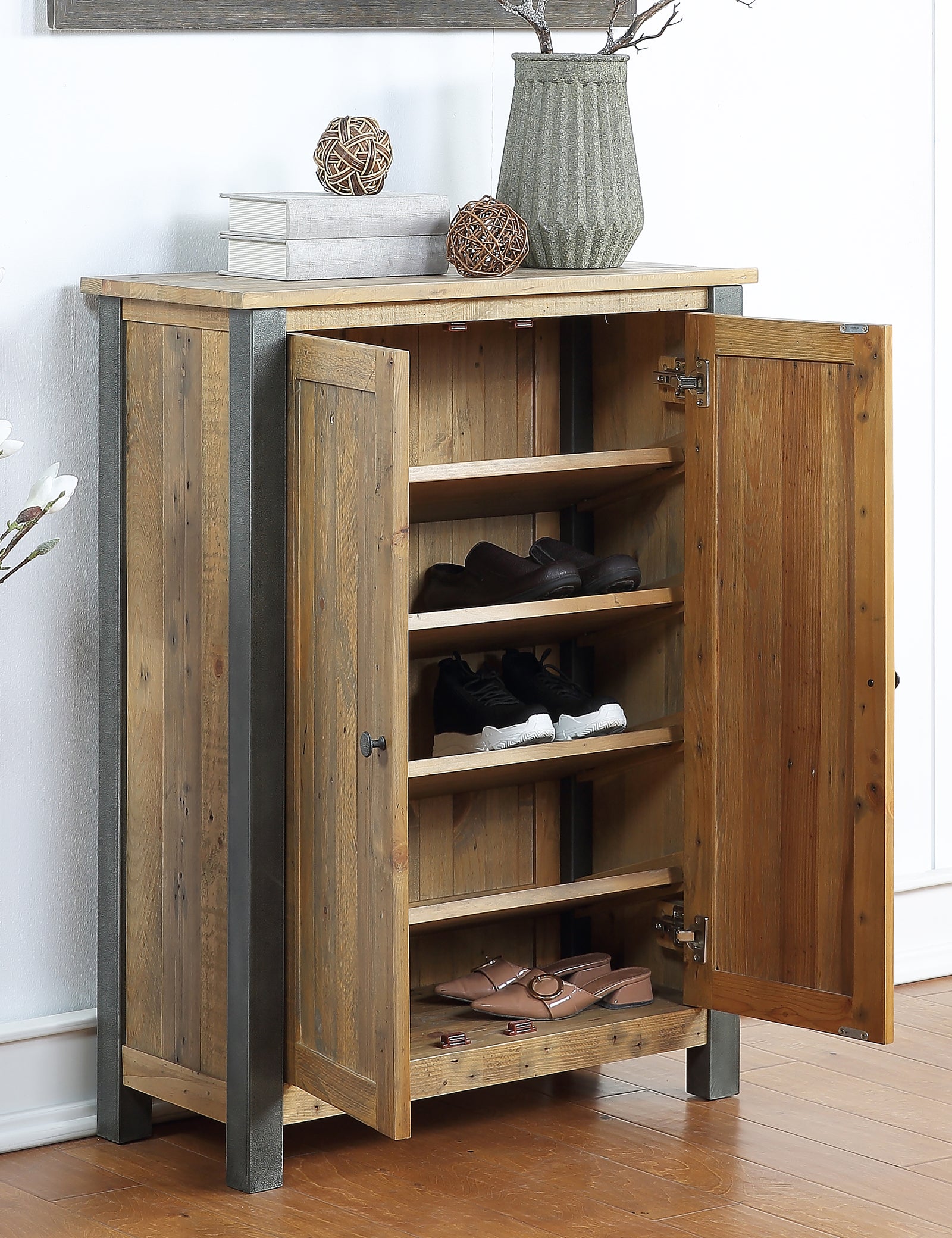 Industrial Rustic Shoe Cabinet – The Den Now