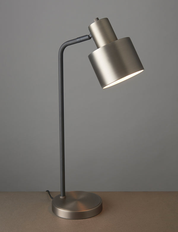 Industrial Silver Table Lamp