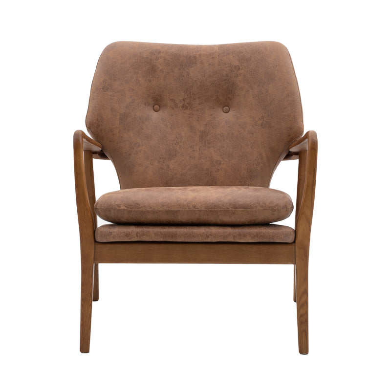 Karlstad Brown Leather Armchair