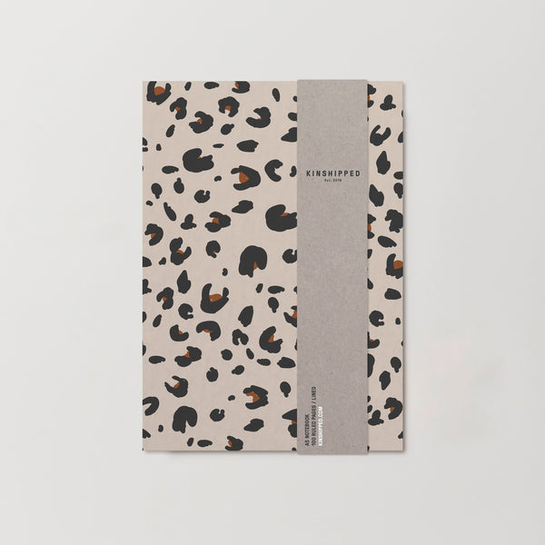 Kinshipped A5 Cream Leopard Notebook