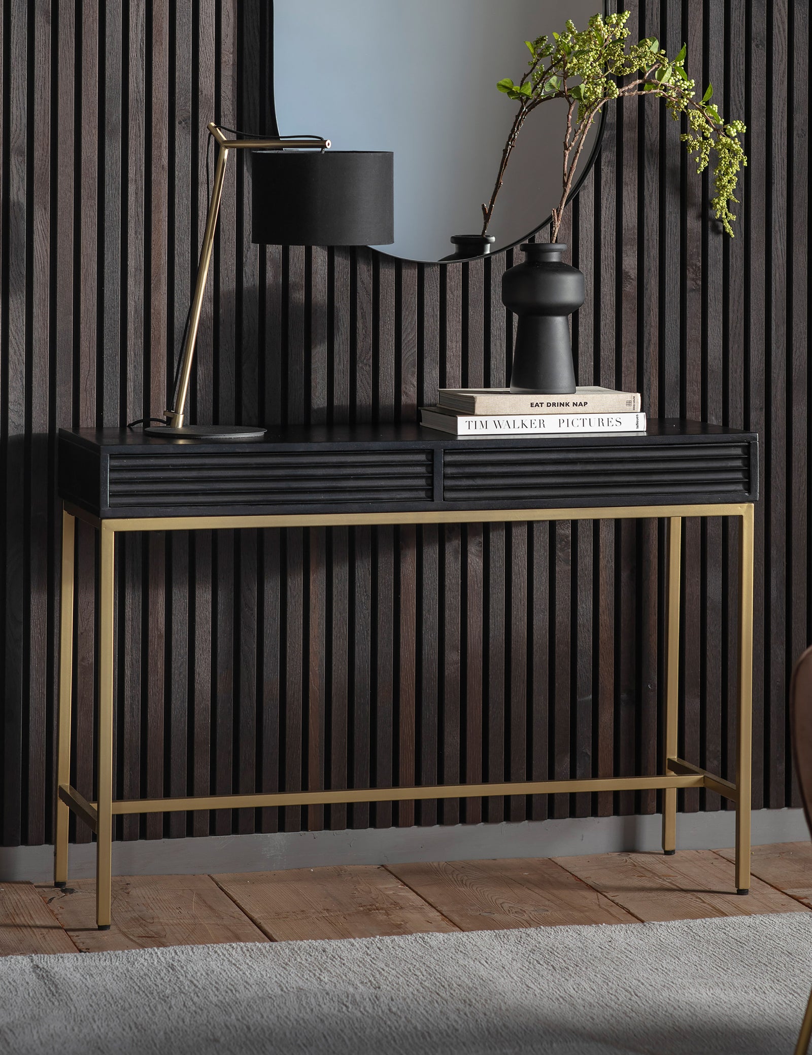 Kyoto Black Console Table The Den Now