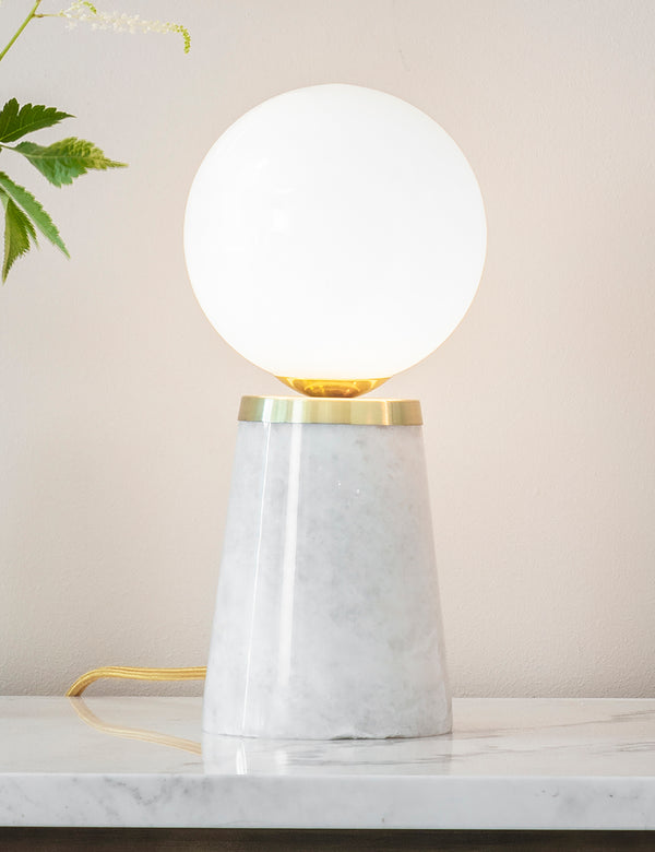 Marble & Brushed Gold Table Lamp