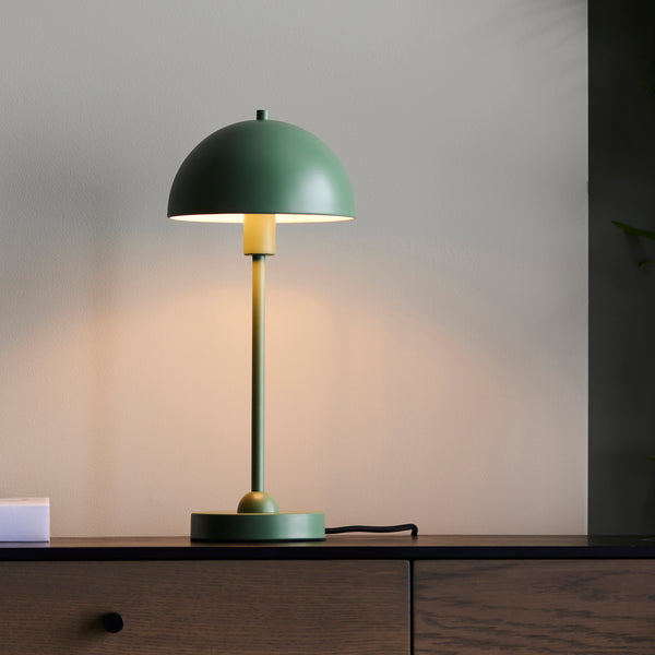 Matt Green Dome Table Lamp