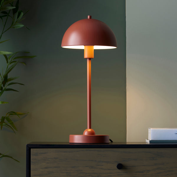 Matt Pink Dome Table Lamp