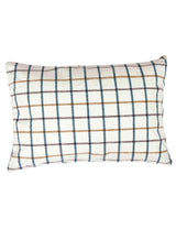 Natural Brushed Organic Cotton Checked Pillow