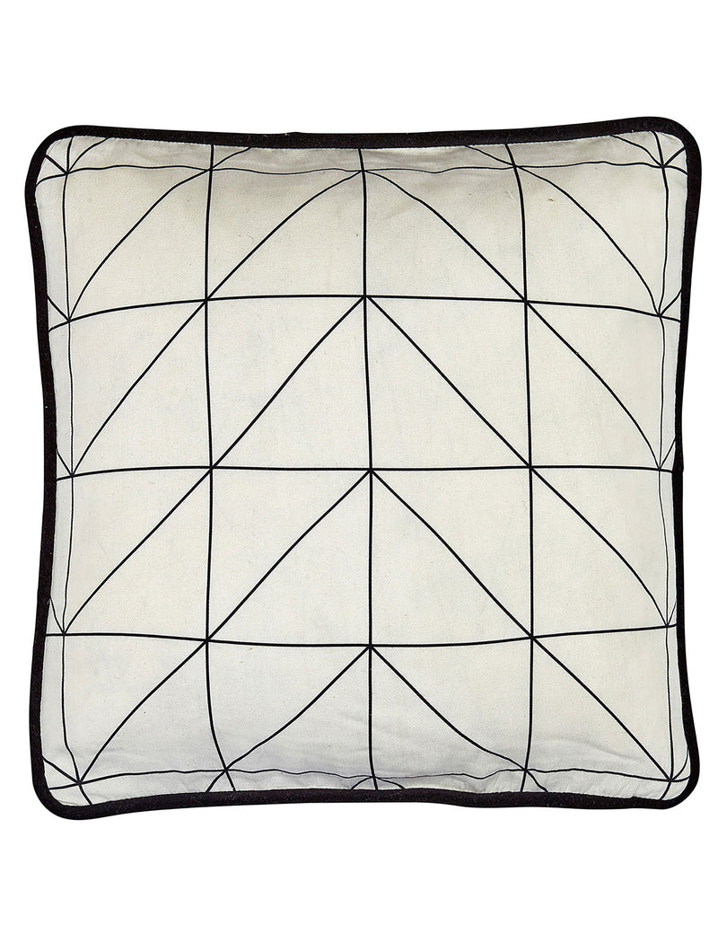 Natural Geometric Print Cushion