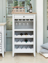 Nordic Grey Wine Rack & Storage Cabinet
