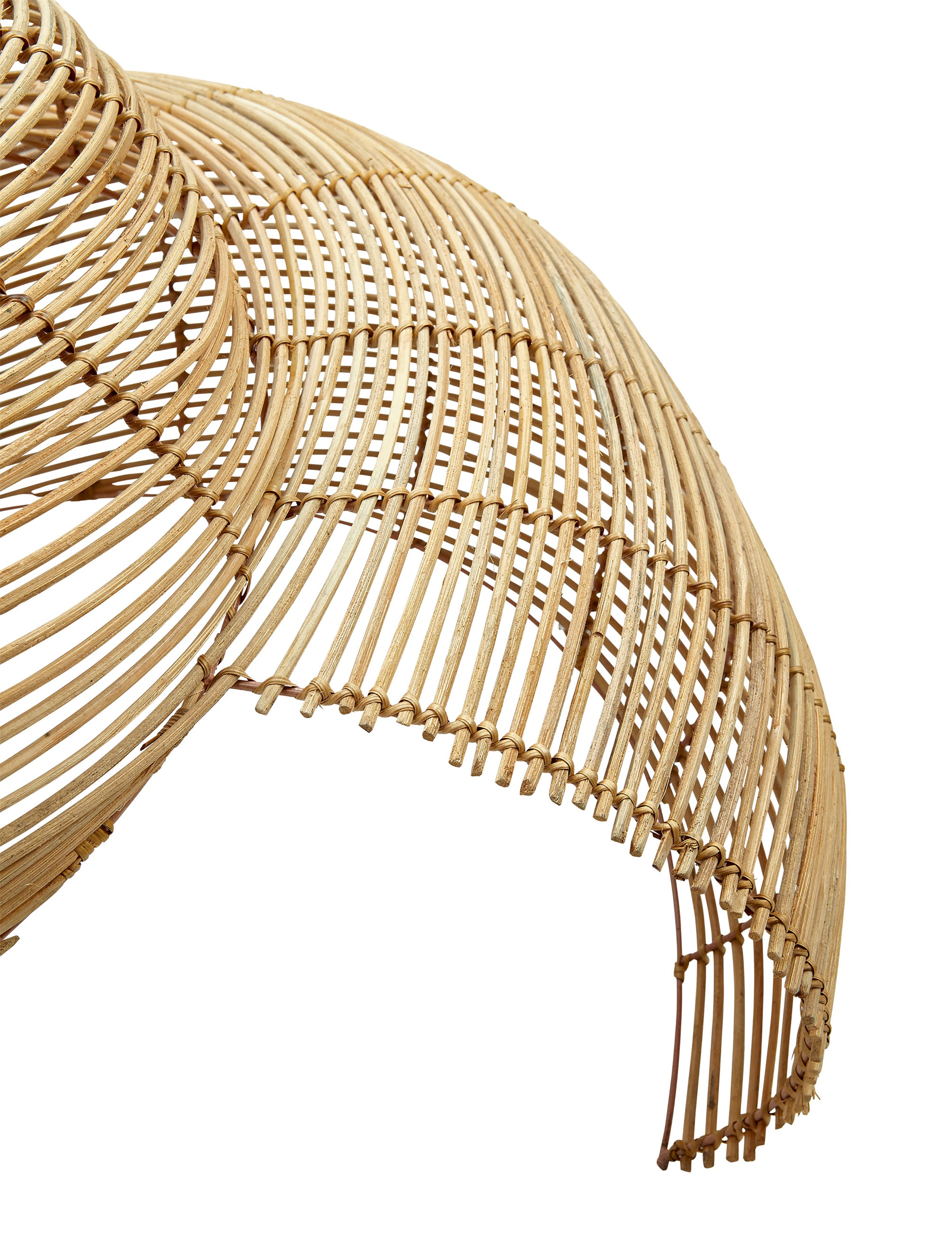 Rattan Natural Spiral Shell Light Shades (pair) – The Den & Now