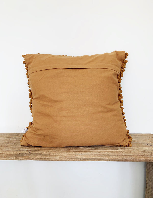 Tan Bobble Cushion