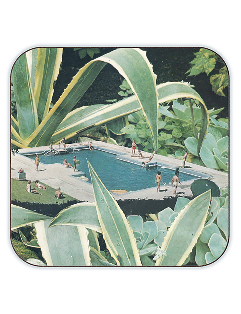 Tropical Summer Pool Artist Coaster