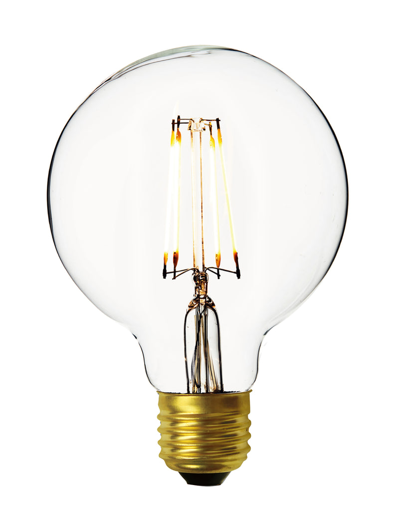 Vintage LED Edison Bulb Old Filament Lamp - 7W E27 Small Globe G95 - Clear