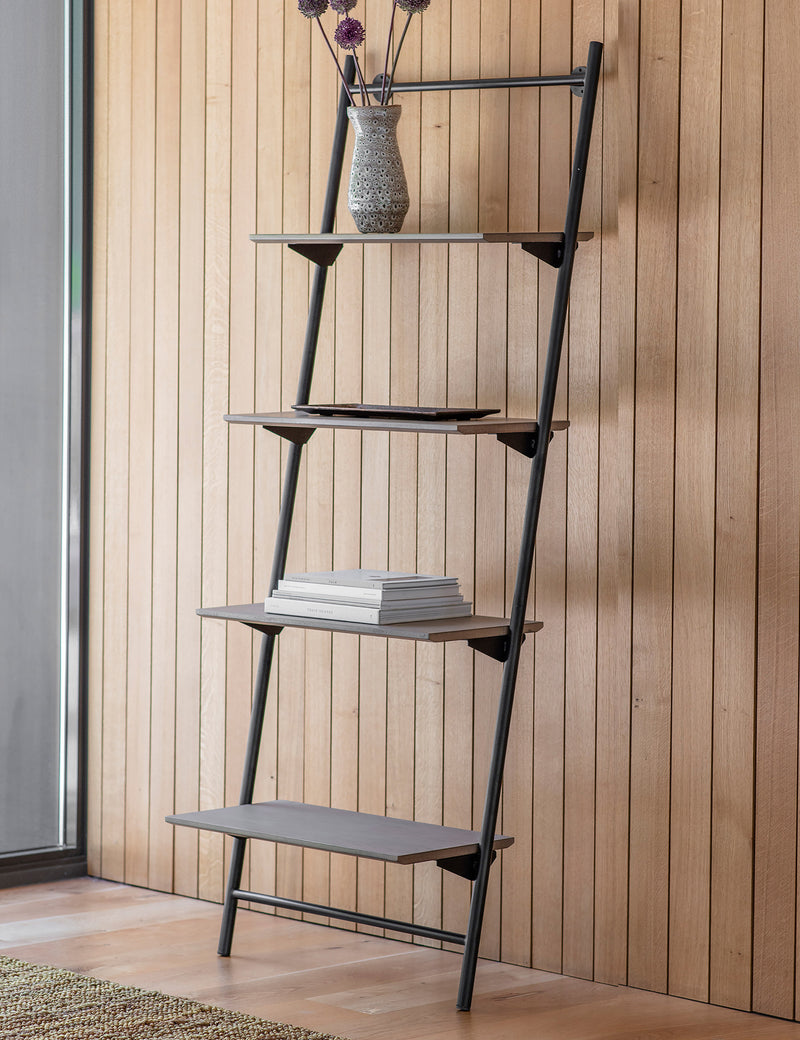 Wood & Metal Ladder Shelf